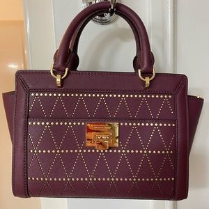 Michael Kors Leather Satchel Tina Messenger
